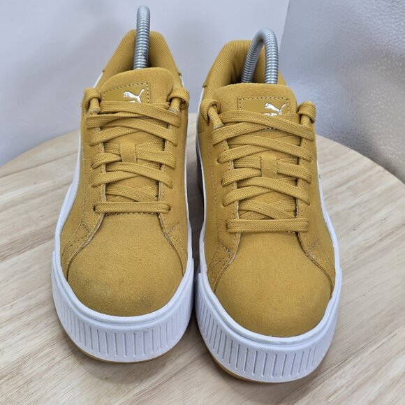 Womens Size 7.5 - PUMA SUEDE MAYU‎ Platform Sneakers Yellow/White - Picture 4 of 9